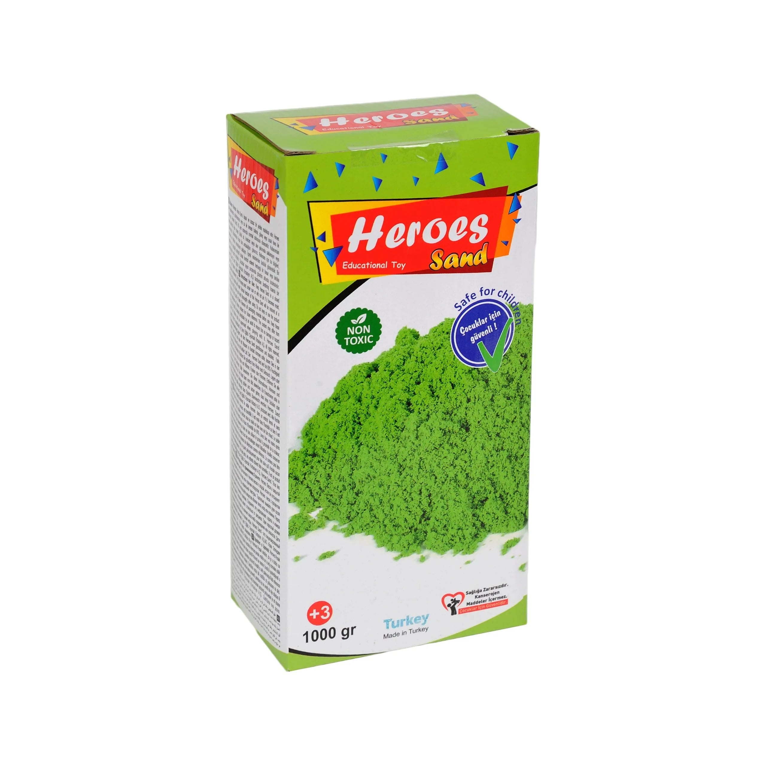 Кутия кинетичен пясък Зелен 1 кг Heroes