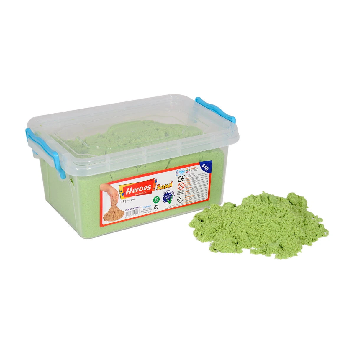 Зелен кинетичен пясък 3 кг Heroes